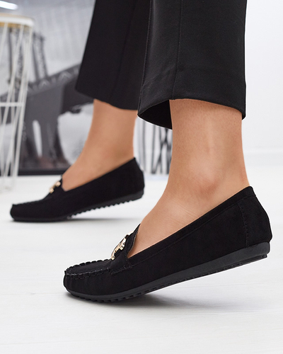 Екозамшеві чорні мокасини Viatu