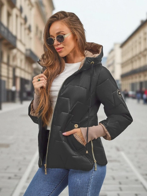 Жіноча стьобана куртка з капюшоном і стягуючими манжетами на рукавах Silent Ridge