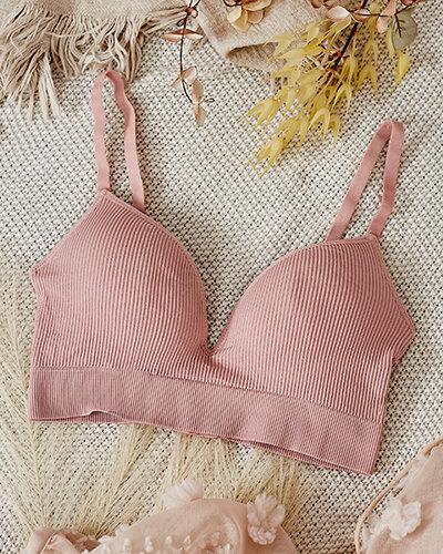 Royalfashion Dámská žebrovaná podprsenka