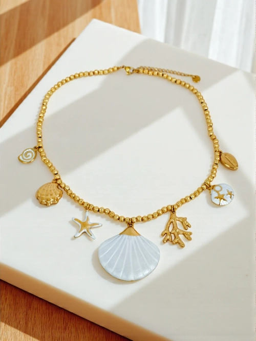 Намисто Atena Charm Sea – золоті амулети з морськими мотивами