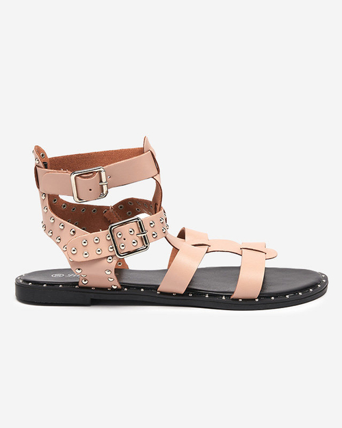 Бежеві жіночі босоніжки-гладіатори Taleris - Взуття