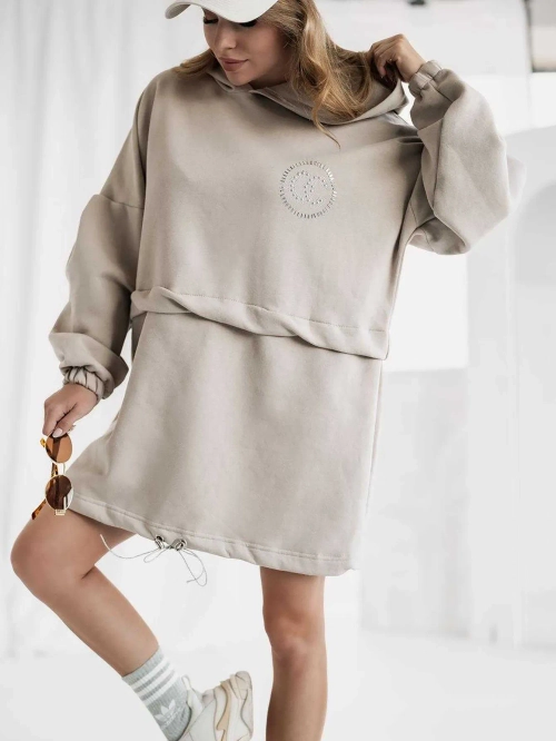 Жіноча бавовняна міні-сукня Royalfashion у стилі худі