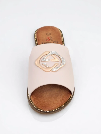 Royalfashion Жіночі шльопанці на плоскій підошві Goldie Spark