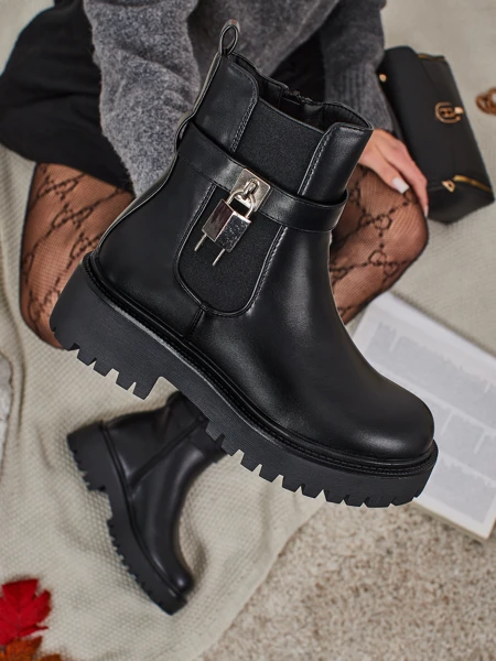 Eko kožené dámské kotníkové boty Talve