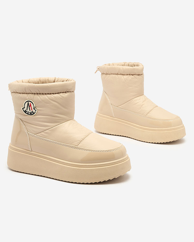 Royalfashion Dámské sněhule v béžové barvě Ademra