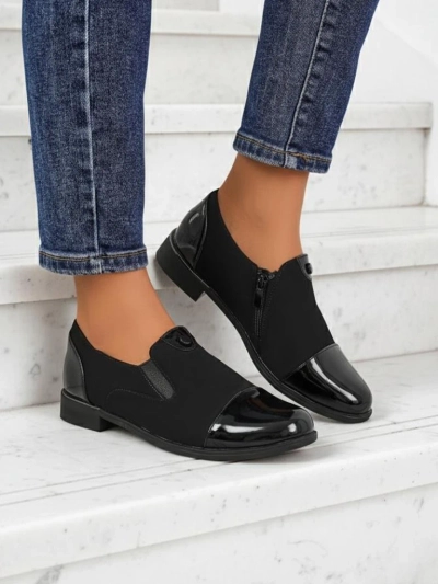 Aurelia Nero – elegantní dámské polobotky Royalfashion z matné kůže