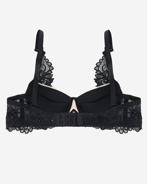 Рожевий і чорний чуттєвий мереживний бюстгальтер - Нижня білизна