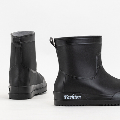 Matné černé dámské holínky do deště Aqapi - Obuv