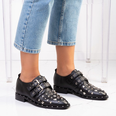 Černé boty s dekoracemi Itales - Obuv