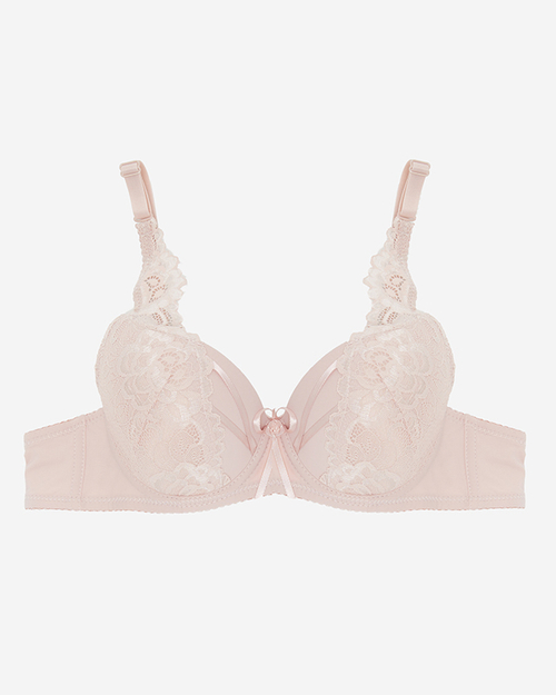Світло-рожевий жіночий бюстгальтер з мереживом - Нижня білизна