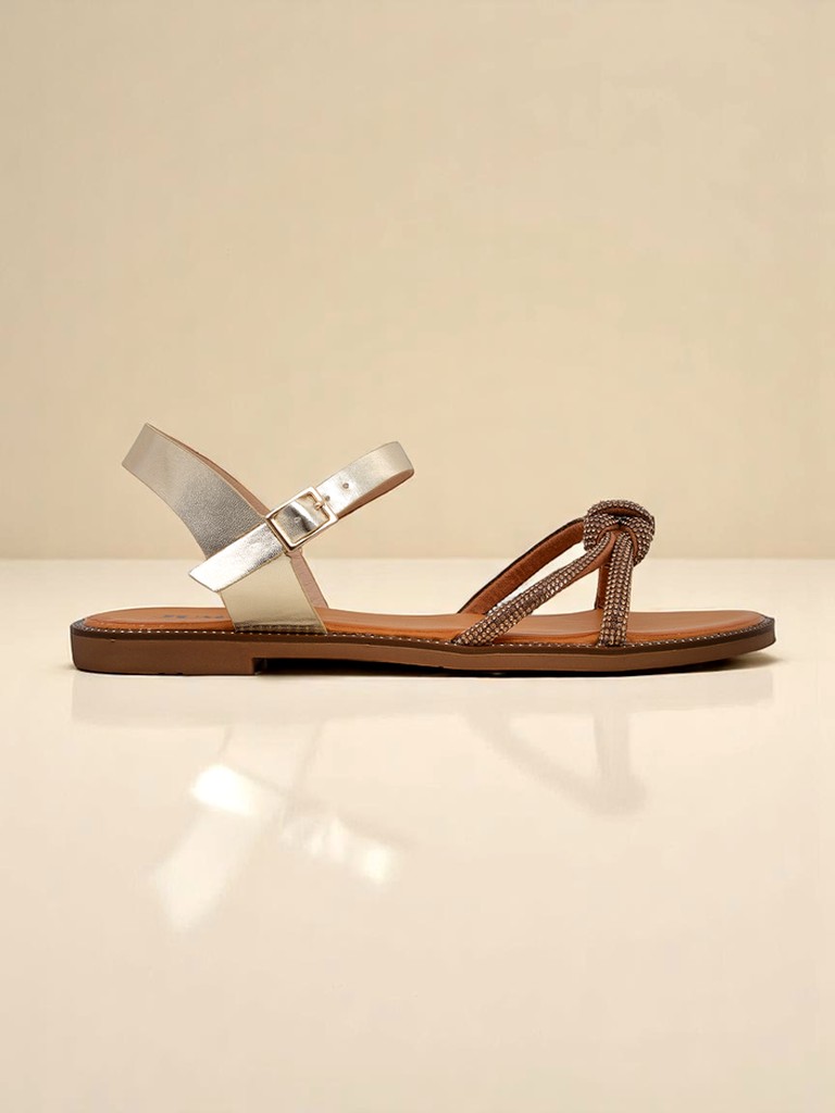 Royalfashion Dámské sandály s ozdobnými цирконии Bella Shine