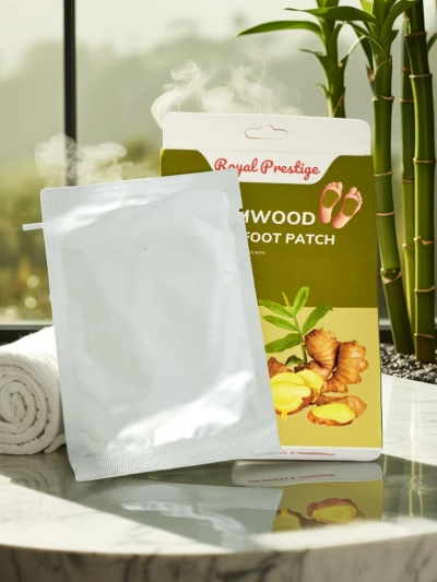 Aura Pedis: Přírodní Detoxikační Náplasti na Nohy se Zázvorem a Pelyňkem 50g