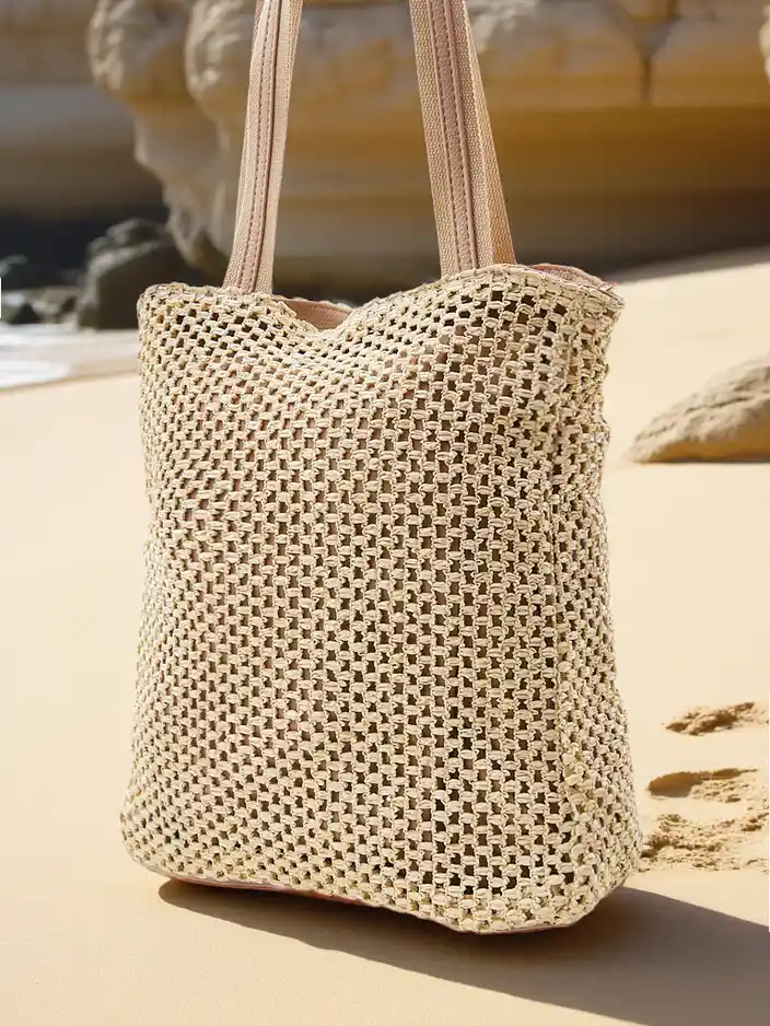 Royalfashion Velká slámová taška pro ženy