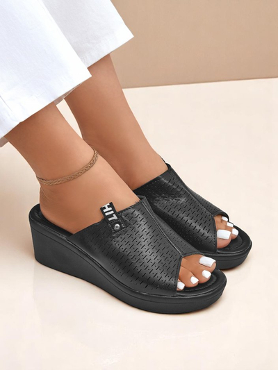 Royalfashion Dámské pantofle na klínku Luna Wedge