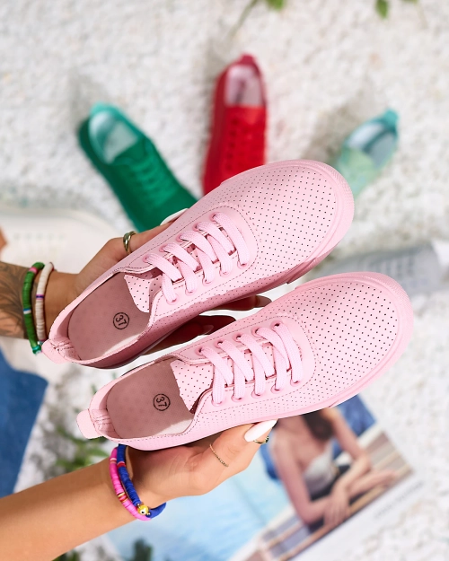 Royalfashion Рожеві жіночі ажурні теніски Salomp