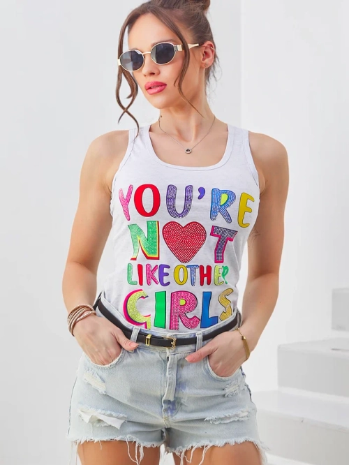 Royalfashion Жіноча бавовняна майка з бретелями та унікальними принтами