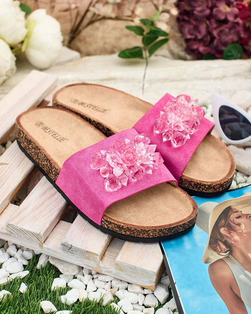Royalfashion Жіночі шльопанці Villo зі стразами