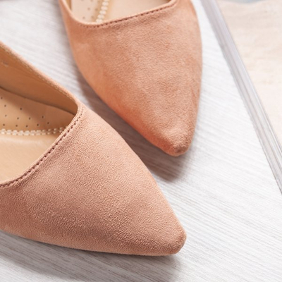 Рожеві балетки з завуженим носком Revissela - Взуття