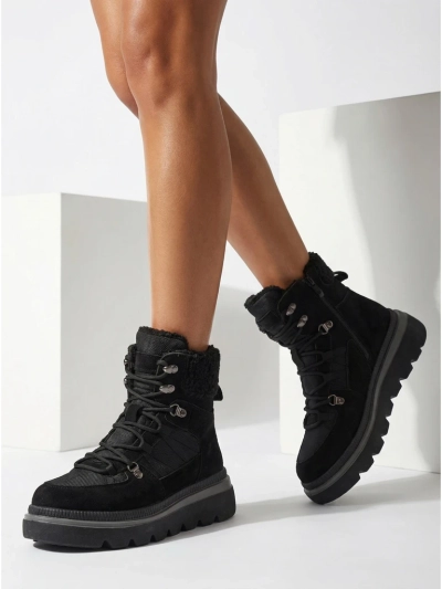 Botki Damskie Aurora Czarne Skórzane Eleganckie na Jesień