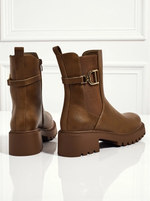 Високі жіночі ботильйони з екошкіри Ovella