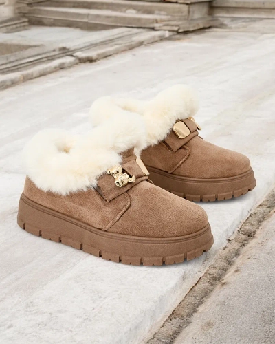 Royalfashion Dámské krátké boty a'la snow boots Dobis