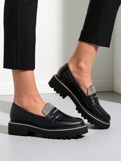 Royalfashion Dámské mokasíny s rhinestony Vinness