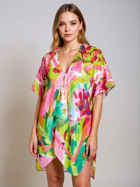 Royalfashion Pareo - Dámská letní plážová tunika s vzorovaným designem Wild Coast