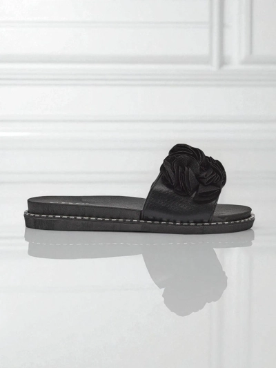 Royalfashion Жіночі шльопанці на плоскій підошві Flora Verde