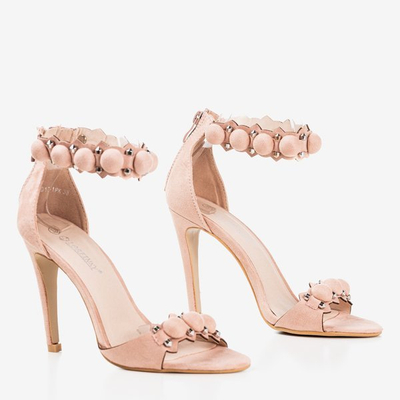 Рожеві босоніжки на високому каблуці Поліаза - Взуття 1