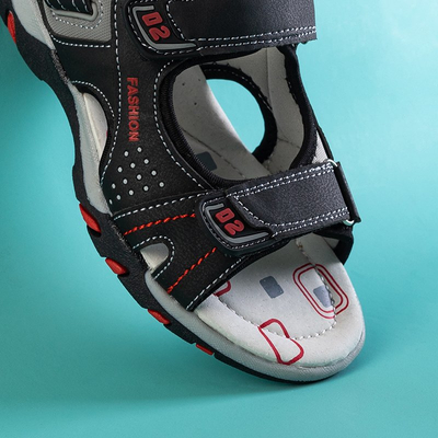 Чорні дитячі сандалі на липучках Mediu