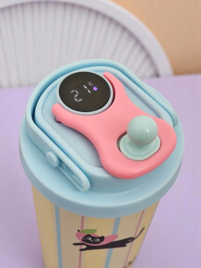 Royalfashion Termo hrnek s výtokem a teplotním senzorem Roztomilá zvířátka