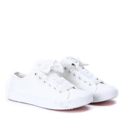 OUTLET Класичні кросівки, перев'язані стрічкою White Milk - Взуття