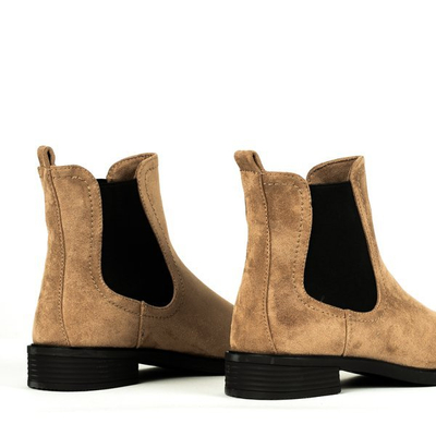 Бежеві черевики з еко-замші Abelia - Взуття