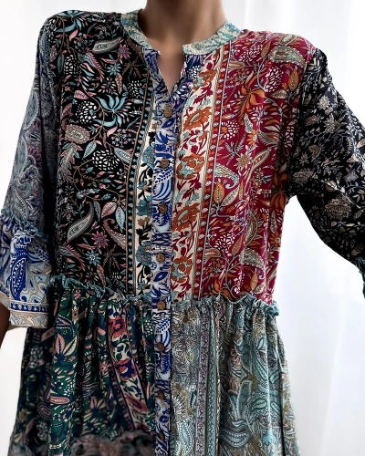 Royalfashion Візерунчаста кольорова жіноча коротка сукня