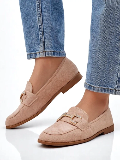 Royalfashion Елегантні жіночі мокасини з декором з стразів Zante