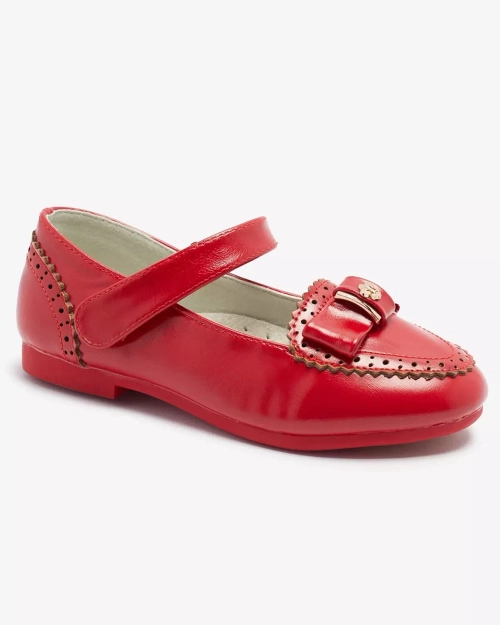 Червоні туфлі-човники з бантом Proya- Footwear