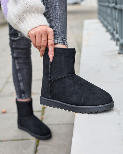Royalfashion Dámské boty a'la snow boots v černé barvě Aener