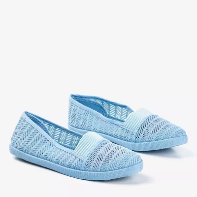 OUTLET Modrá dámská prolamovaná slip - on Heyan - Obuv