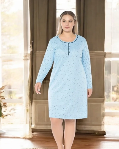 Dámská noční košile Royalfashion s potiskem VE VELIKOSTI PLUS