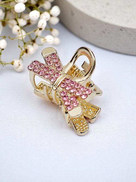 Royalfashion Spona do vlasů s kamínky Zlatá Spona