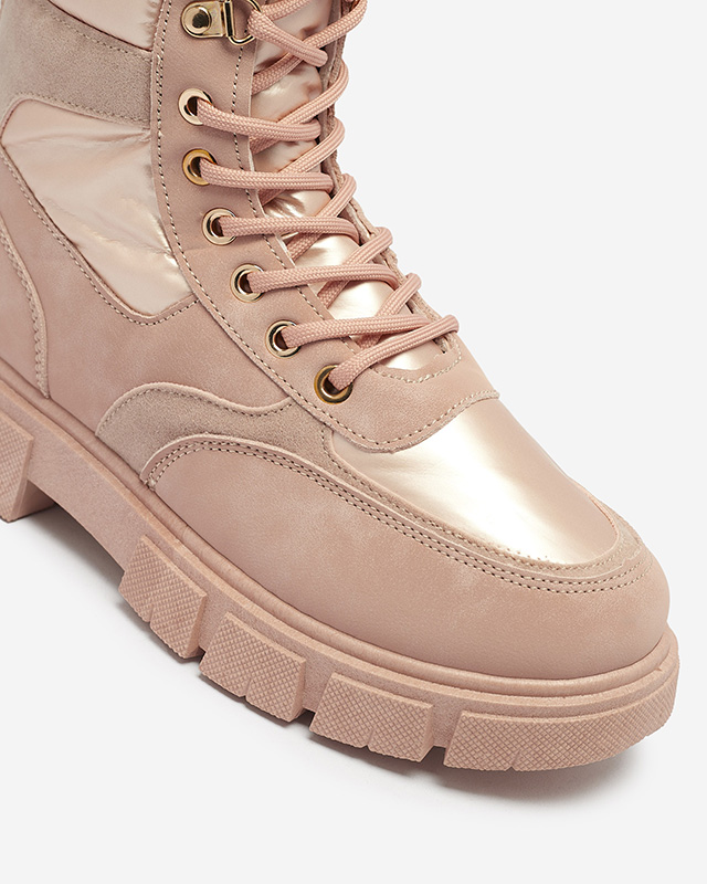 Bootsy Fuego Rosa - Stylové Dámské Boty S Plochým Podpatkem