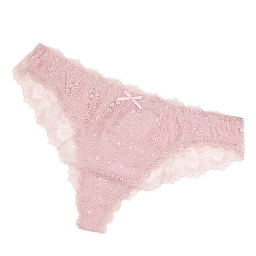 Рожеві жіночі мереживні трусики - Нижня білизна