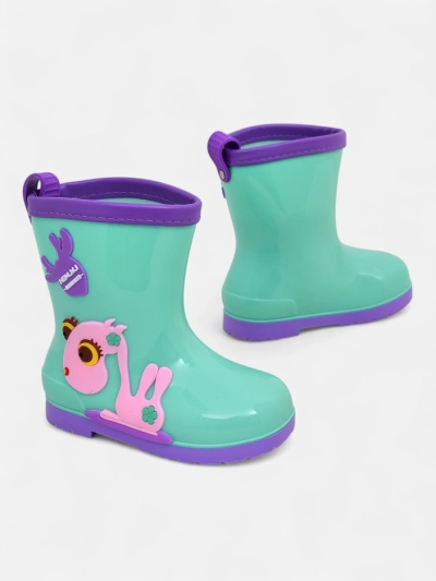 Royalfashion Dětské gumové boty s nášivkami Funny Time