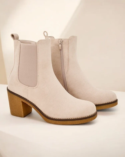 Dámské boty Royalfashion Eco-suede na sloupci Bregianka