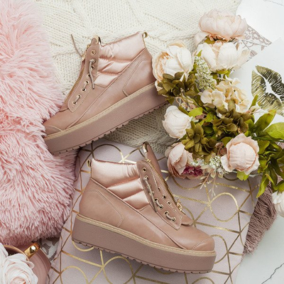 Роживі  ботинки на платформі Almuterin - Взуття