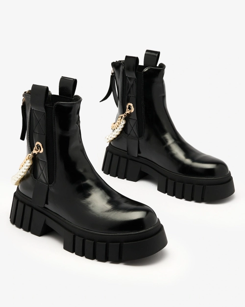 Royalfashion Чорні жіночі черевики Zifosca