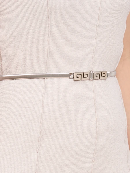 Dámský kovový pásek stříbrný Herakles Greca glamour stylový 64-100 cm