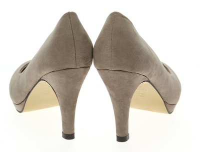 Brązowe czółenka na platformie - Obuwie