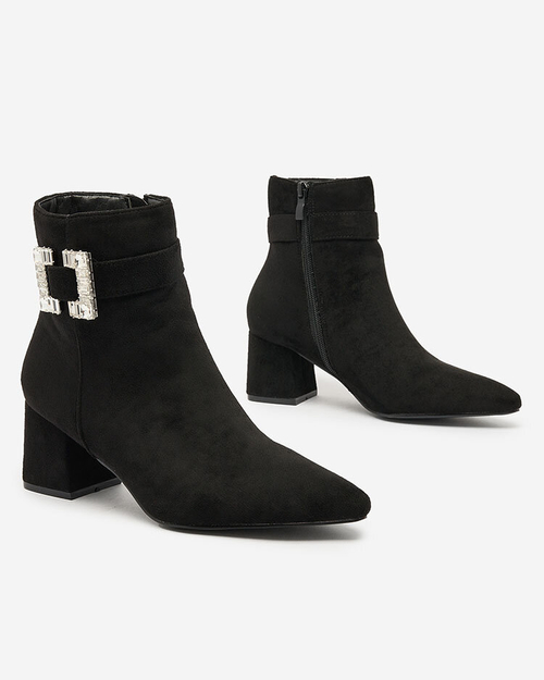 Royalfashion Чорні жіночі черевики на низькій шпильці Masemart