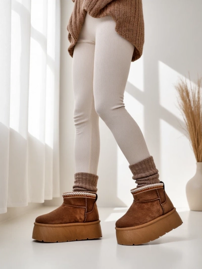 Royalfashion Dámské krátké boty a'la snow boots Xoalla